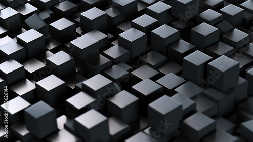 Black Photo isometric cubes seamless pattern 3d render cubes backgroundA professional photography should use a high Generative AI