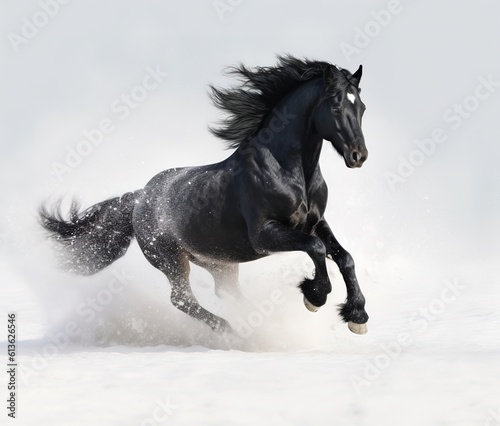 horses gallop through the snow © Яна Деменишина