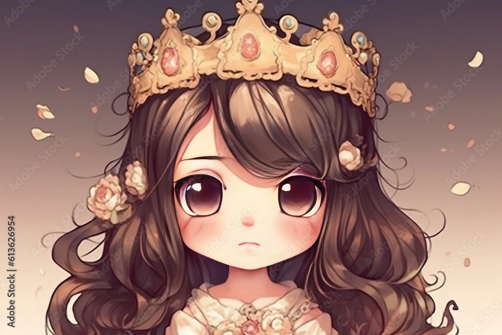 little girl with crown artwork little girl with crown artwork