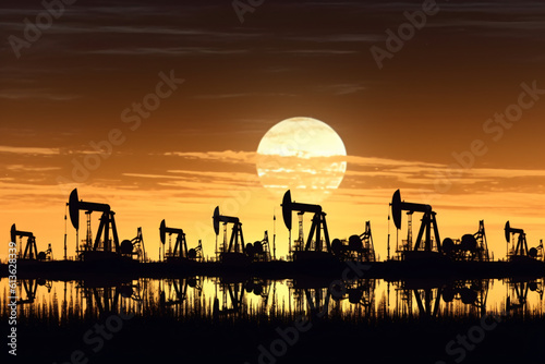 Oil pumping extracts hydrocarbons. using generative artificial intelligence