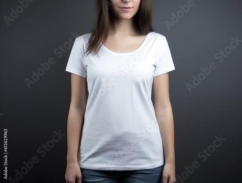 T-Shirt Mockup, Woman, generative AI 