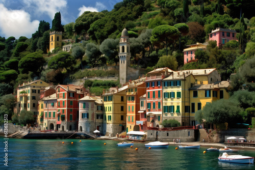 Town of Portofino in summer  Genoa  Italy.