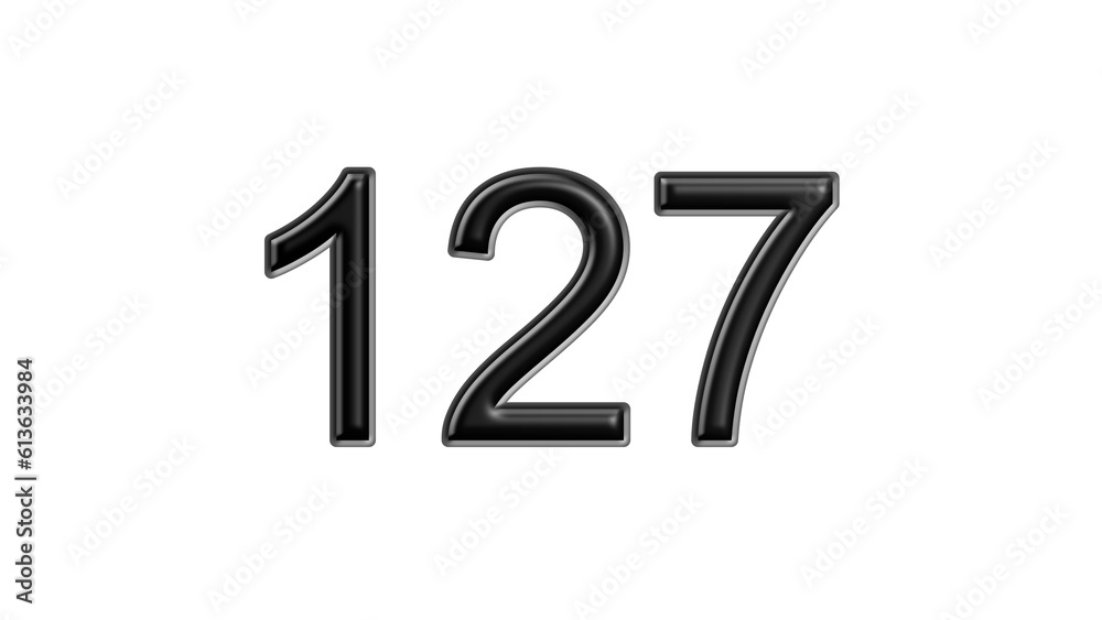 127 black lettering white background year number 127 black lettering white background year number