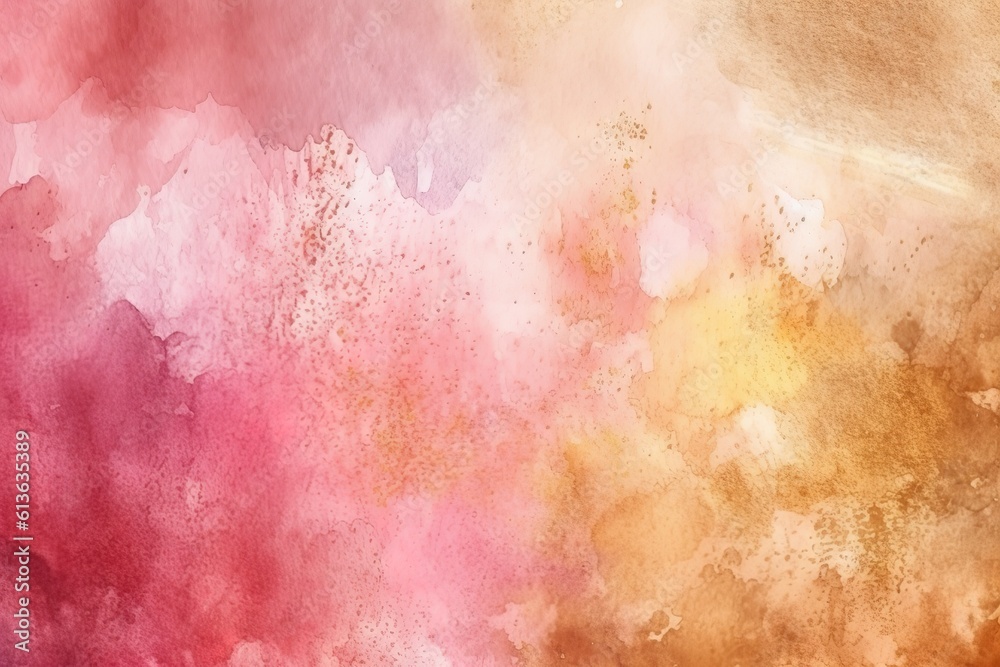 abstract watercolor texture pink with gold. generated ai. generated ai