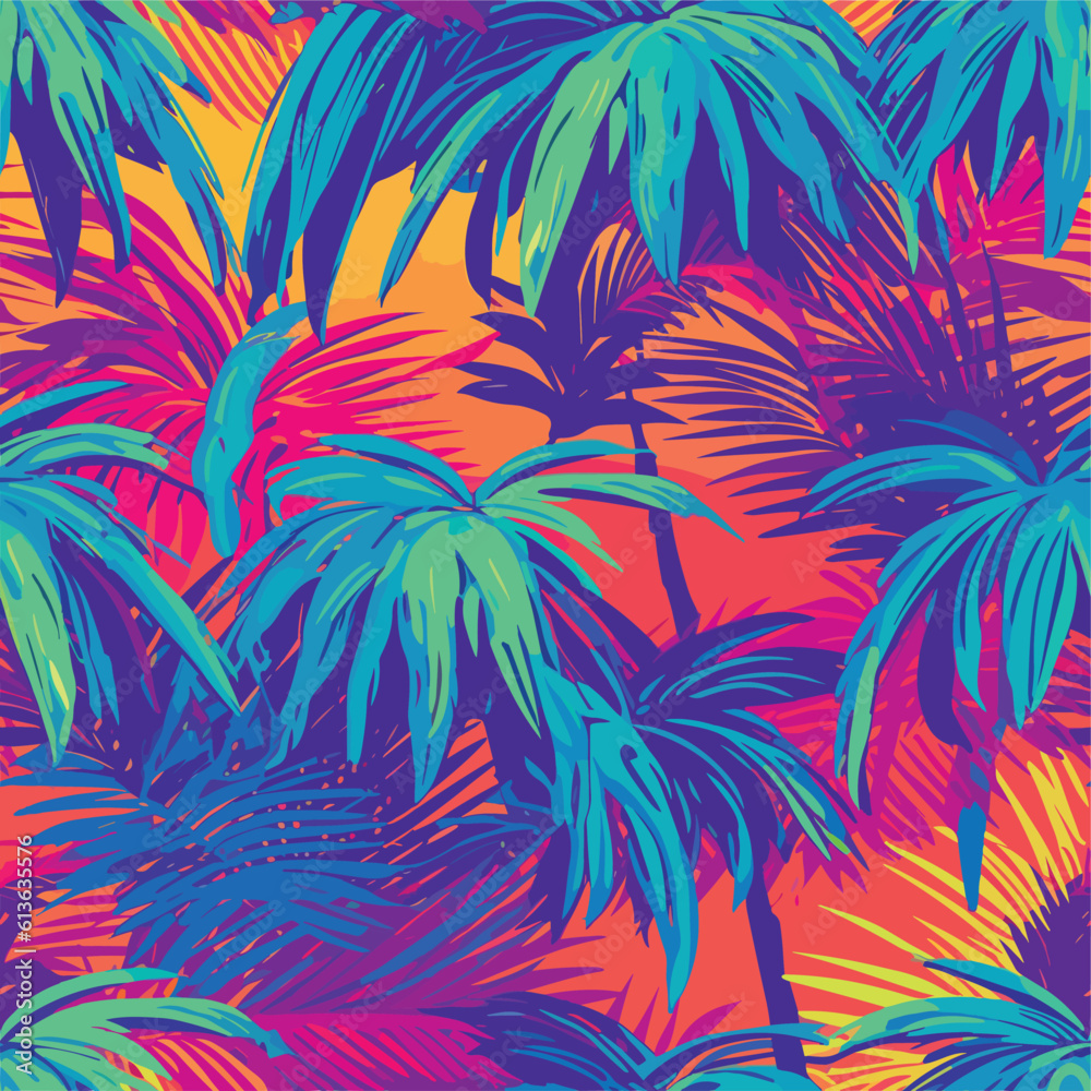Seamless Colorful Hawaii Palms Pattern. Seamless pattern of Hawaii Palms in colorful style. Add color to your digital project with our pattern! Seamless Colorful Hawaii Palms Pattern. Seamless pattern of Hawaii Palms in colorful style. Add color to your digital project with our pattern!