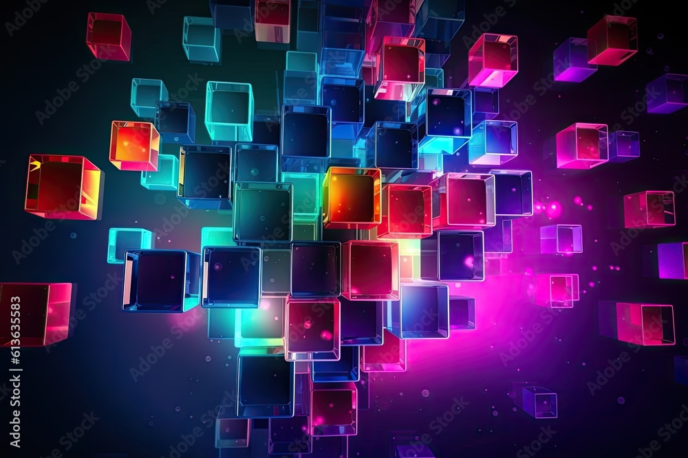 Floating Colorful Squares Floating Colorful Squares