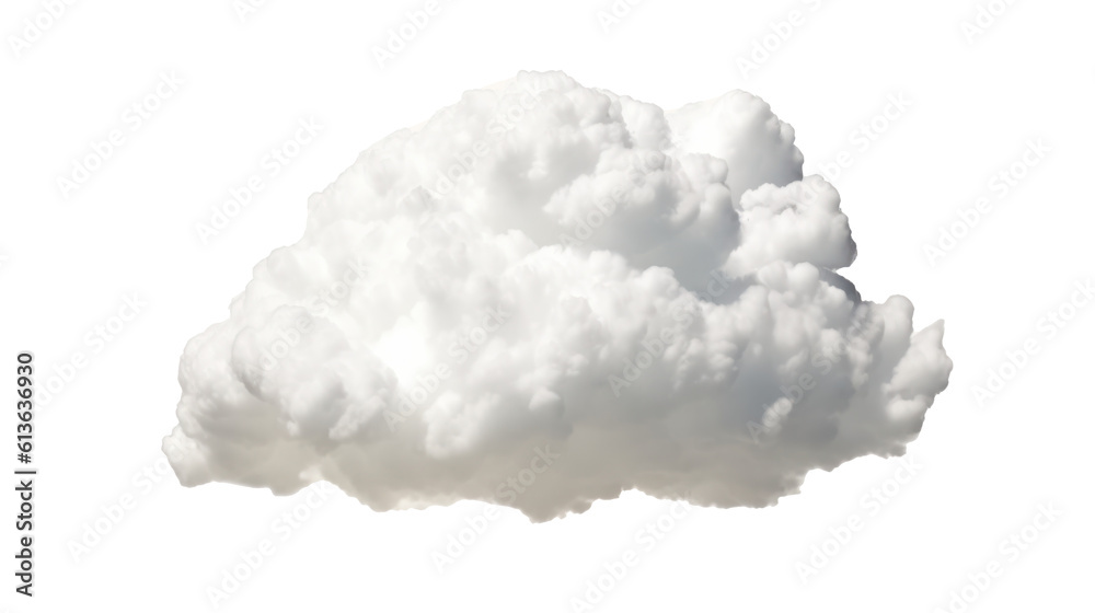 White clouds isolated on transparent background. Generative AI
White clouds isolated on transparent background. Generative AI