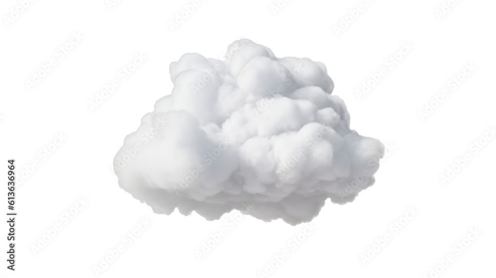 White clouds isolated on transparent background. Generative AI
White clouds isolated on transparent background. Generative AI