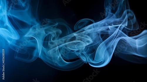 abstract smoke on black background, generated Ai