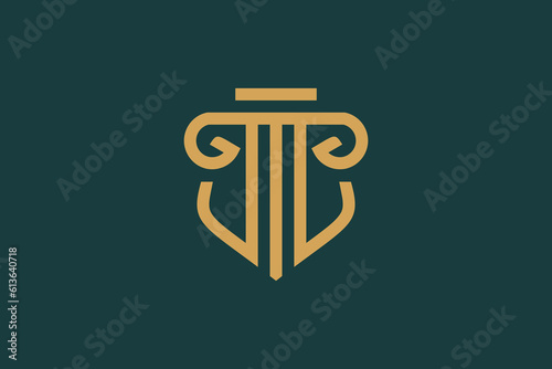 Lawyer logo with abstract concept modern design