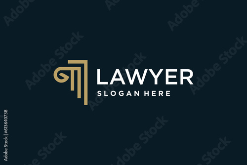 Lawyer logo with abstract concept modern design