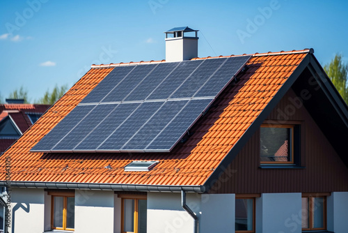 Solar panels on roof