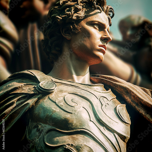 bAlexander III of Macedon or Alexander the Great, king and conqueror of the largest empire in history. Portrait based on classical statues.