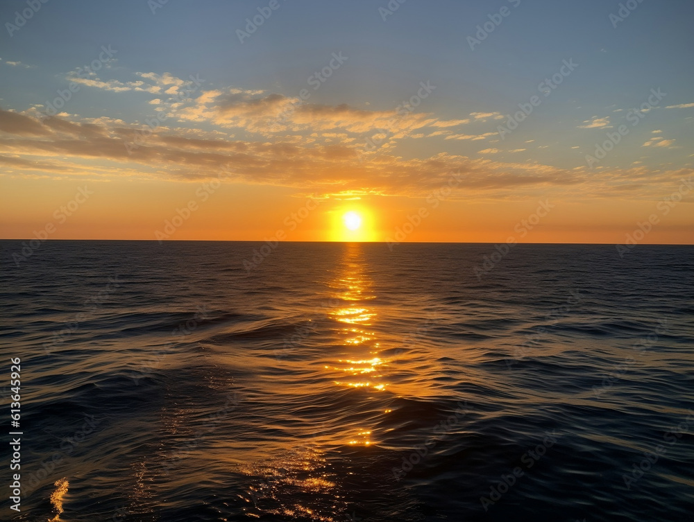 sunset over the ocean