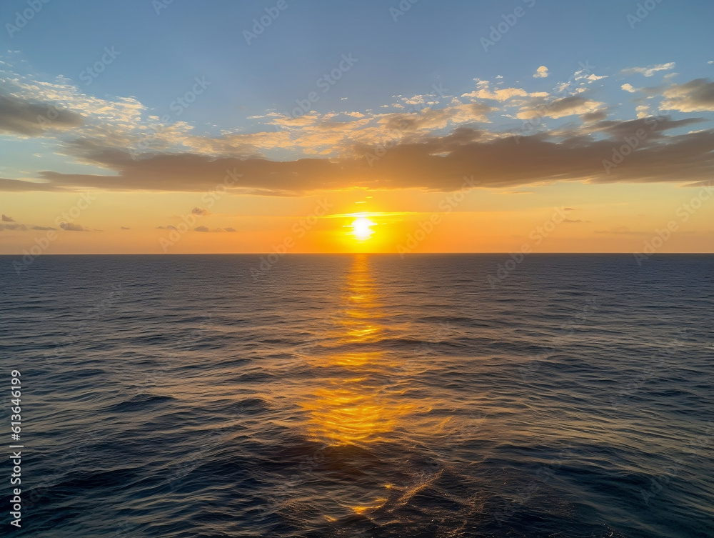 Radiant Horizons: A Mesmerizing Sunset Over the Sea