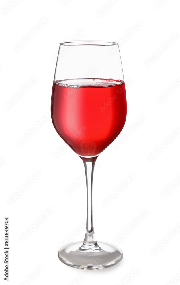 Glass of red wine on white background Glass of red wine on white background
