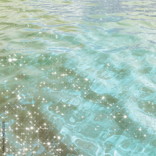 Sparkle water reflection. Summer ocean water background.