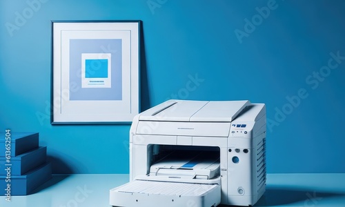 White printer on an office table