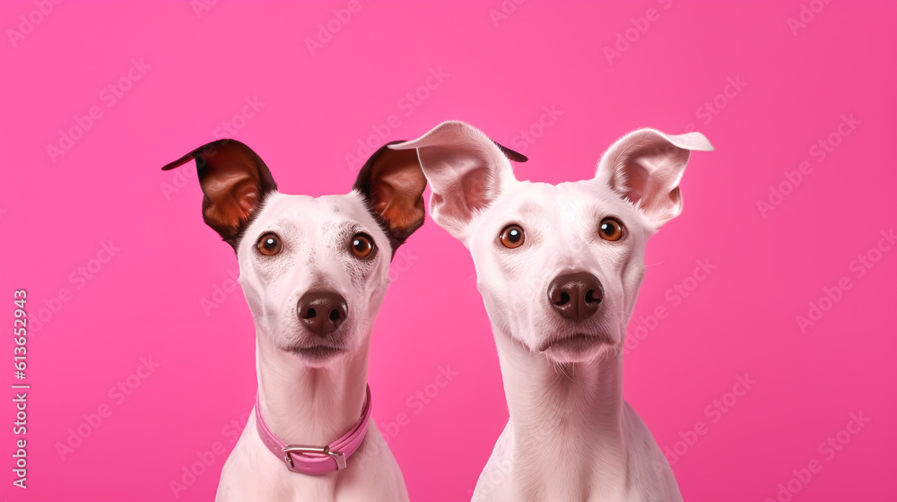 portrait of a two dogs - AI Generated Image