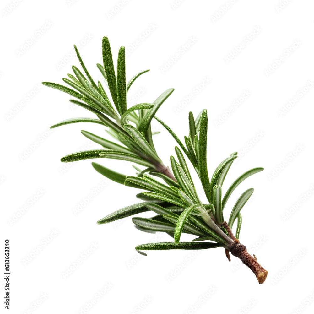 Fototapeta premium Rosemary isolated on transparent background. Generative AI