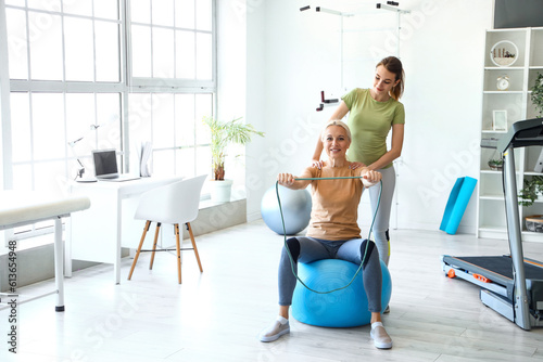Mature woman training with ...