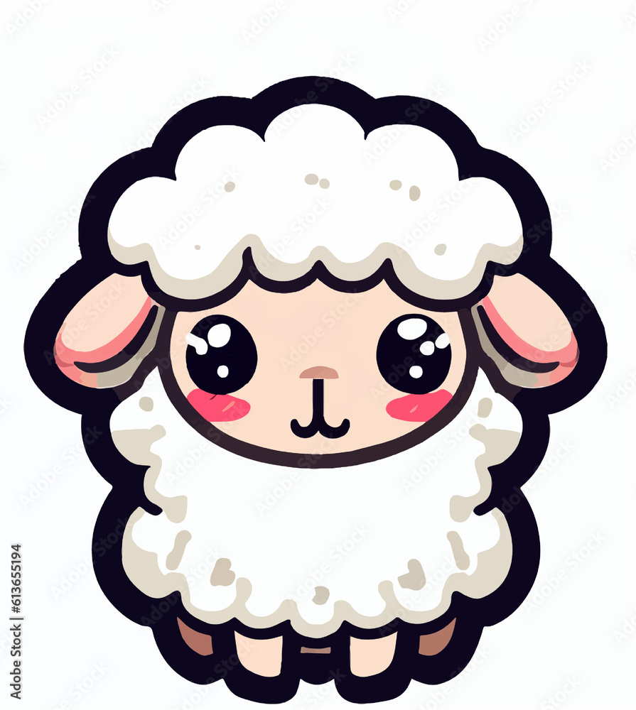 cute cartoon smiling sheep cute cartoon smiling sheep