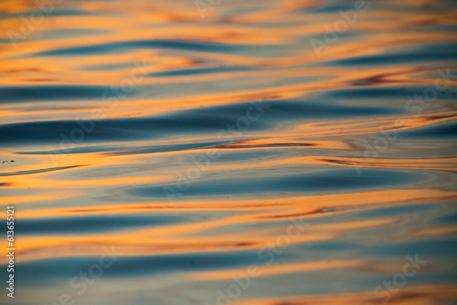 abstract background of waves at sunset