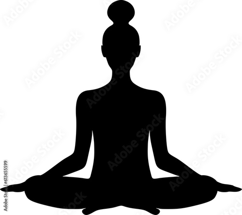 Meditation pose illustration