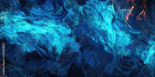  a Horizontal with Blue flames, fire and smoke in a product display Commercial-themed, in JPG Generative AI © Purple Penguin GFX