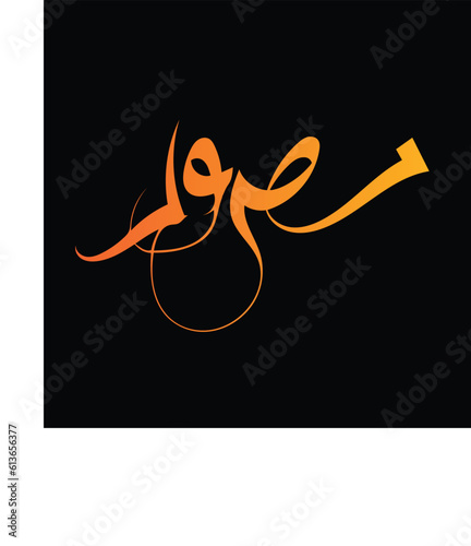 Musawwir urdu calligraphy logo design  photo