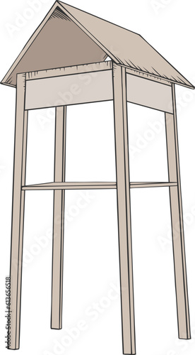 Wooden beach hut