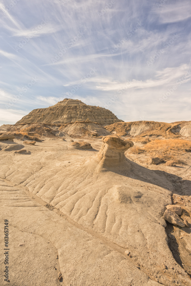 Beautiful sky over formations in Alberta Dinosaur Provincial Park Beautiful sky over formations in Alberta Dinosaur Provincial Park