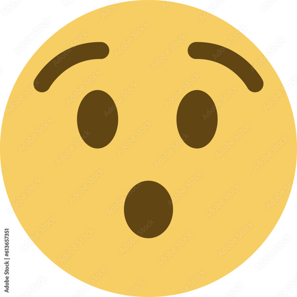Top quality emoticon. Astonished emoji. Shocked emoticon with gasping face. Yellow face emoji. Popular element. Top quality emoticon. Astonished emoji. Shocked emoticon with gasping face. Yellow face emoji. Popular element.