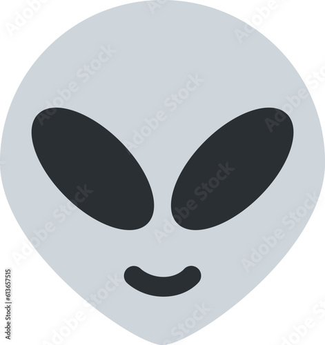 Top quality emoticon. Alien emoji, emoticon. Face of alien. Yellow face emoji. Popular element.