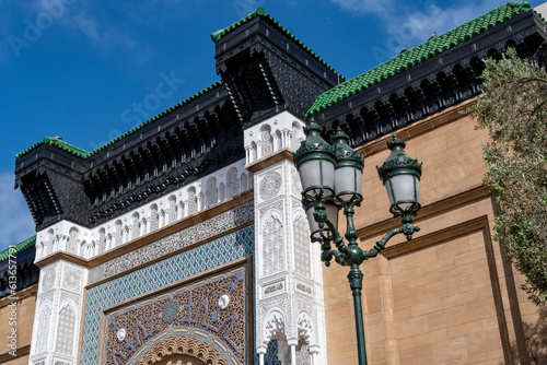 Details of the facade and main gate of the Royal Palace of Casablanca. photo