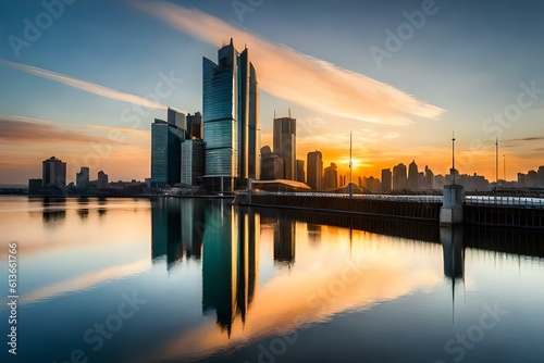 country skyline at sunset