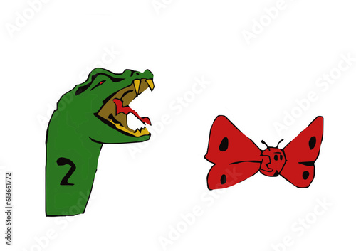 Illustration of  two meanings of frenulum