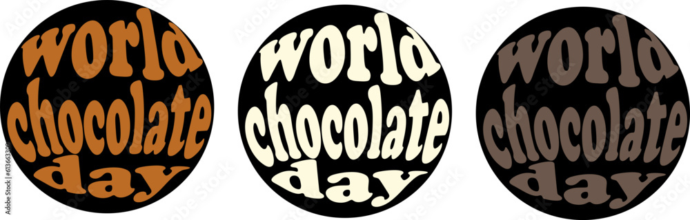 chocolate day, vector illustration, sticker chocolate day, vector illustration, sticker