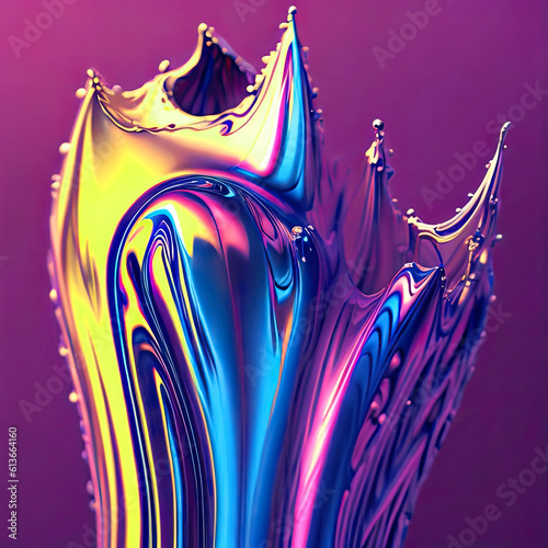 Abstract shiny silky background illustration - AI Generative