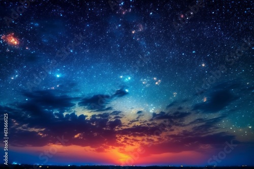Background of the night August sky with stars. AI generated  human enhanced.
