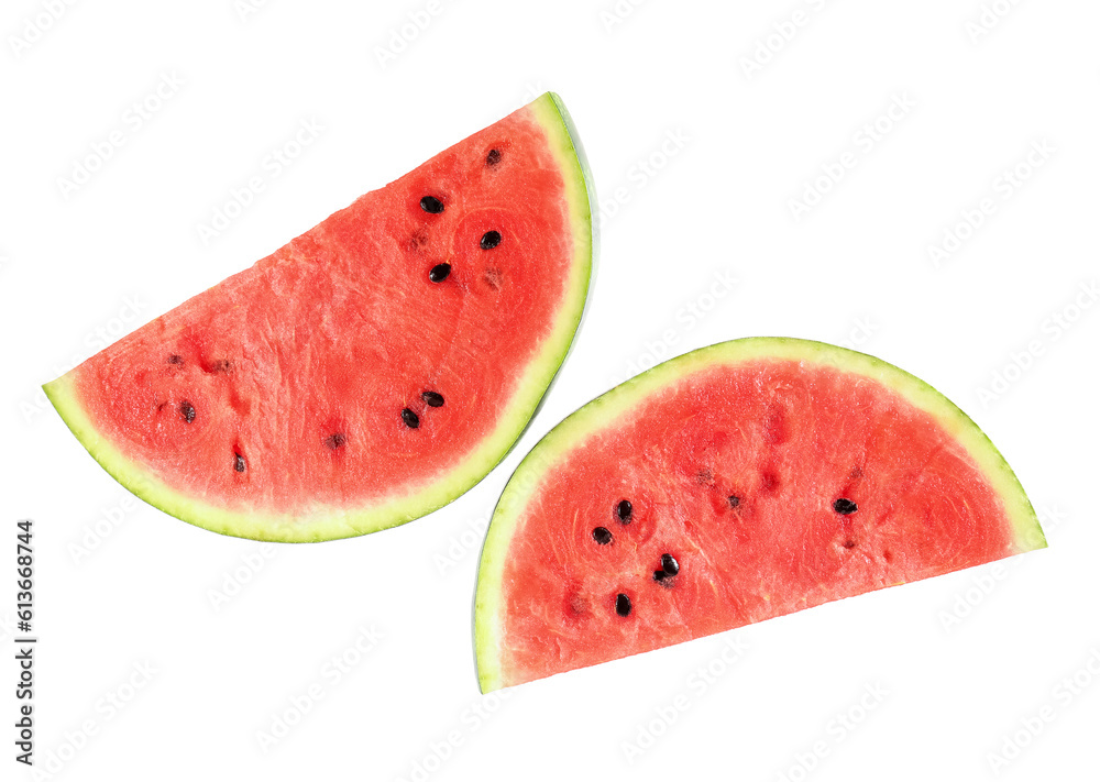 Pieces of fresh watermelon on white background Pieces of fresh watermelon on white background