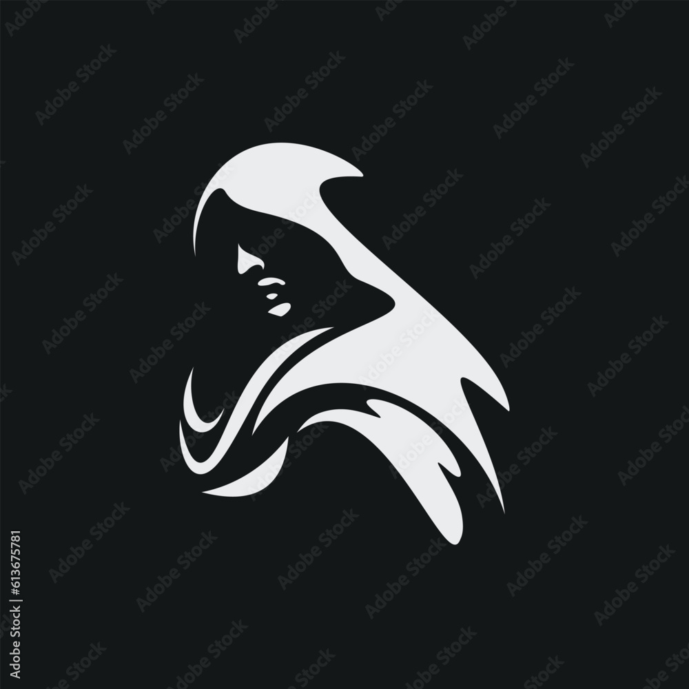 Obraz premium mysterious man silhouette vector graphic