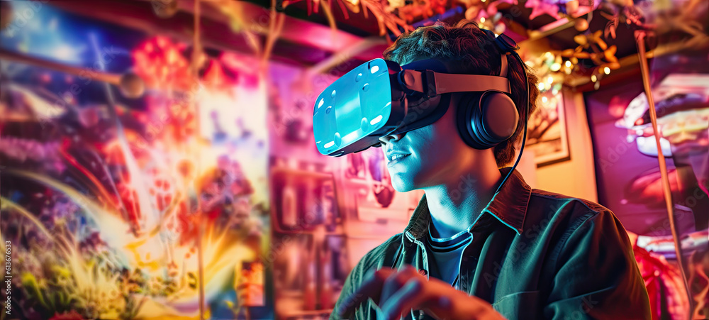 illustration about virtual reality - AI generated image. illustration about virtual reality - AI generated image.