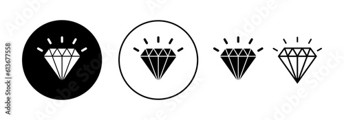 Diamond icon vector for web and mobile app. diamond gems sign and symbol