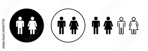 Man and woman icon vector for web and mobile app. male and female sign and symbol. Girls and boys