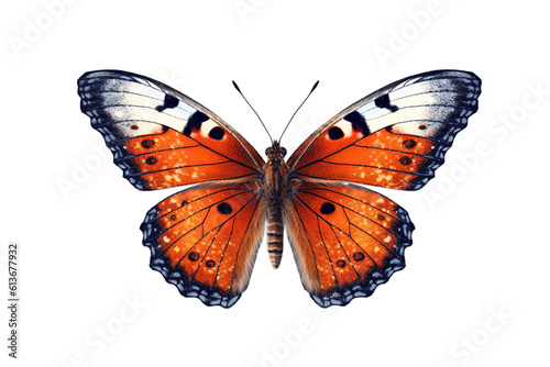 Butterfly on white background, isolated.  © Denis Agati