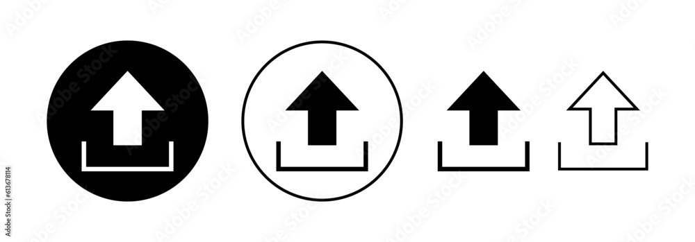 Upload icon vector for web and mobile app. load data sign and symbol Upload icon vector for web and mobile app. load data sign and symbol