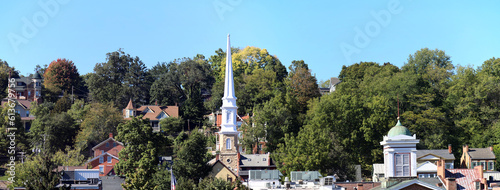 Roofs of township of Galena in State of Illinois USA