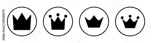 Crown icon set illustration. crown sign and symbol