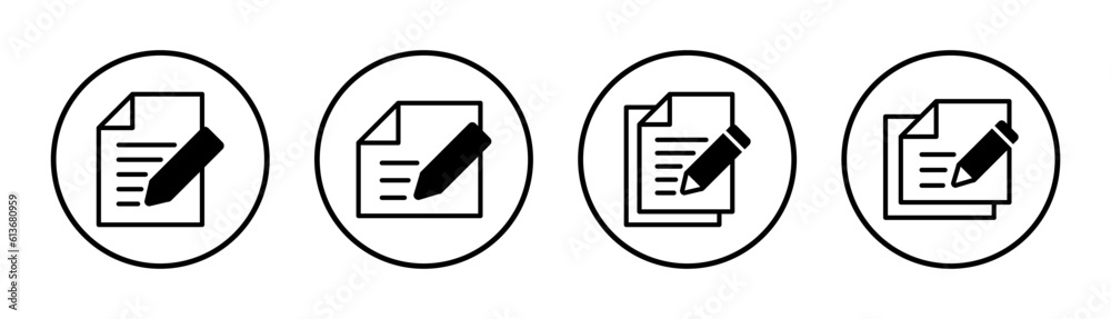 Note icon set illustration. notepad sign and symbol Note icon set illustration. notepad sign and symbol